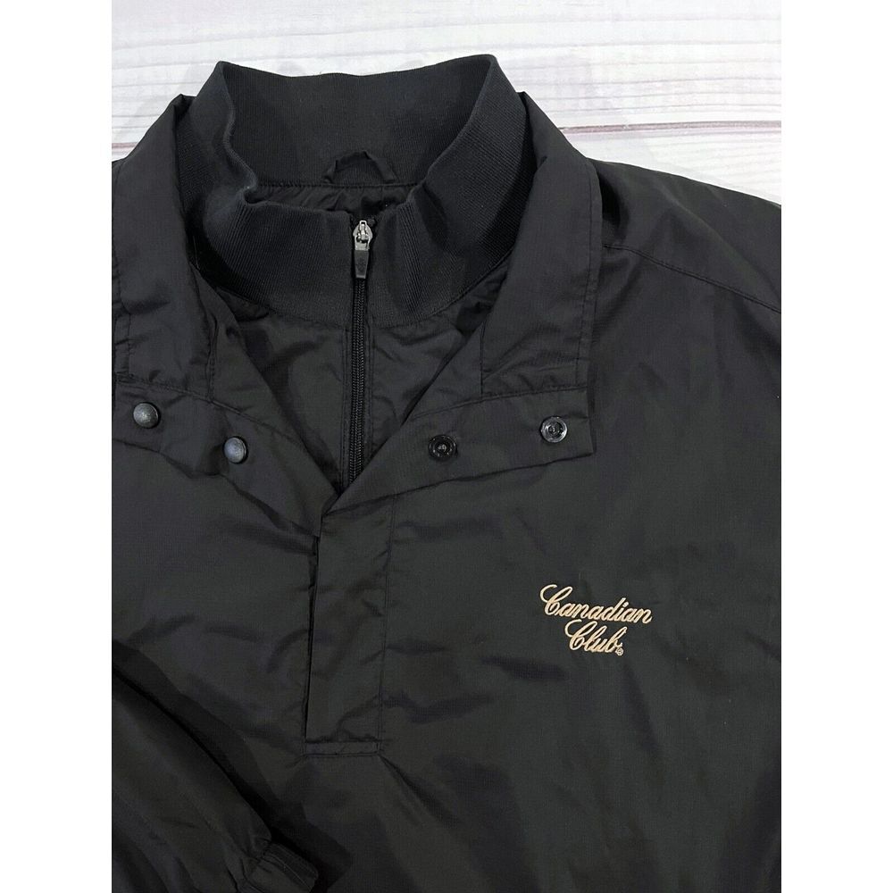 Vintage North End Canadian Club Men's Windbreaker (Black, Size XLarge, Pullover)